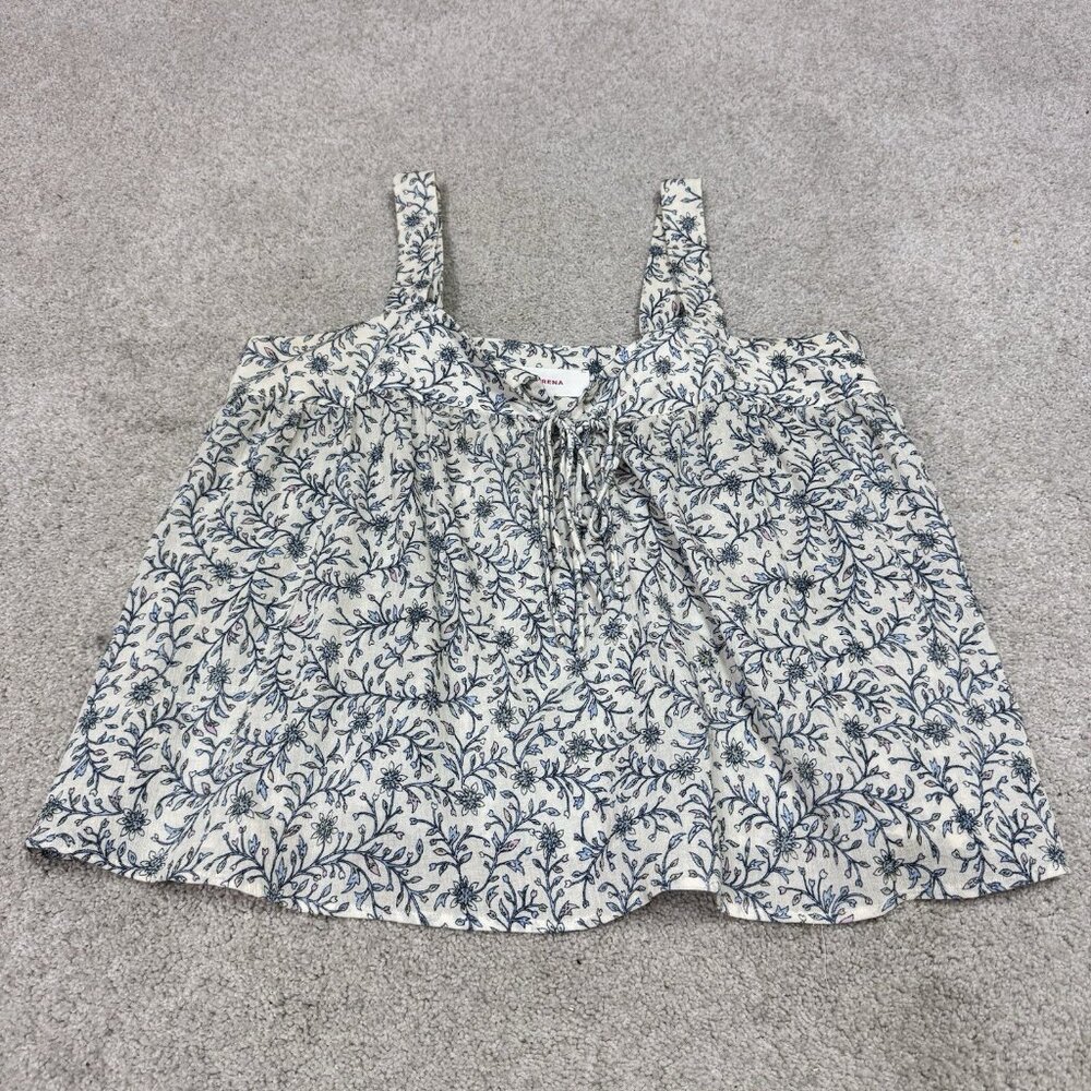 Xírena Blouse Women’s Ivory Floral Sleeveless Size XS